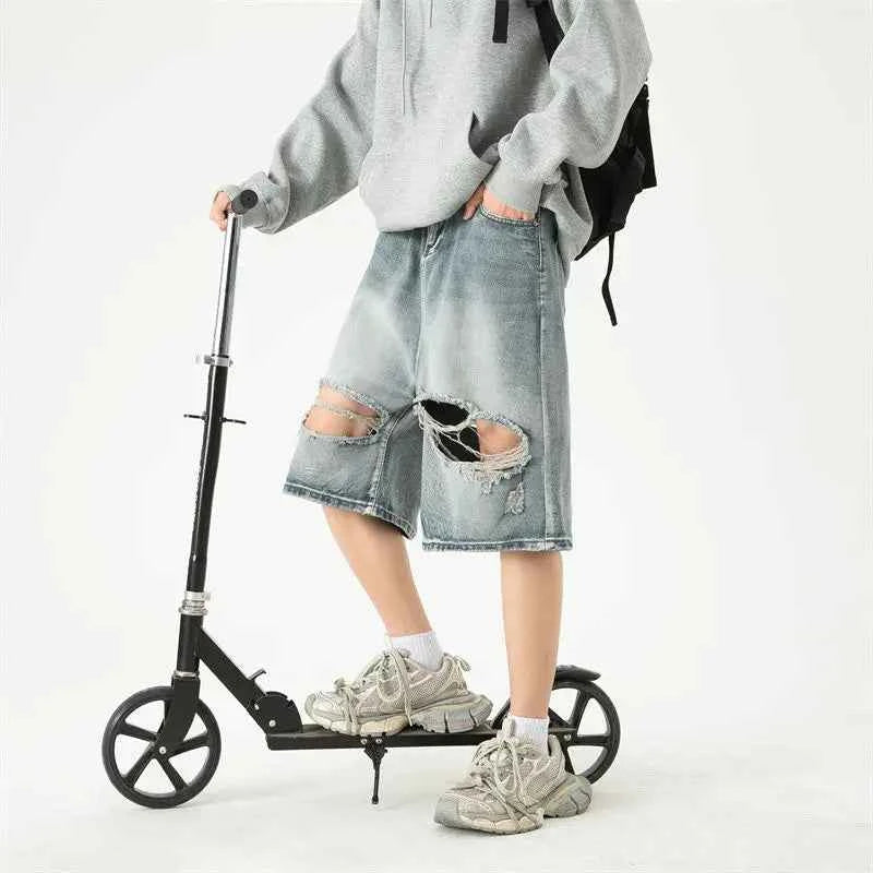 Cozy Stylish Korean Style Denim Short