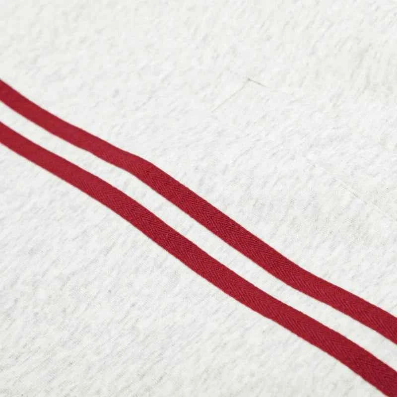 Essential Striped Patchwork Zip-Up Hooded Sweatshirt