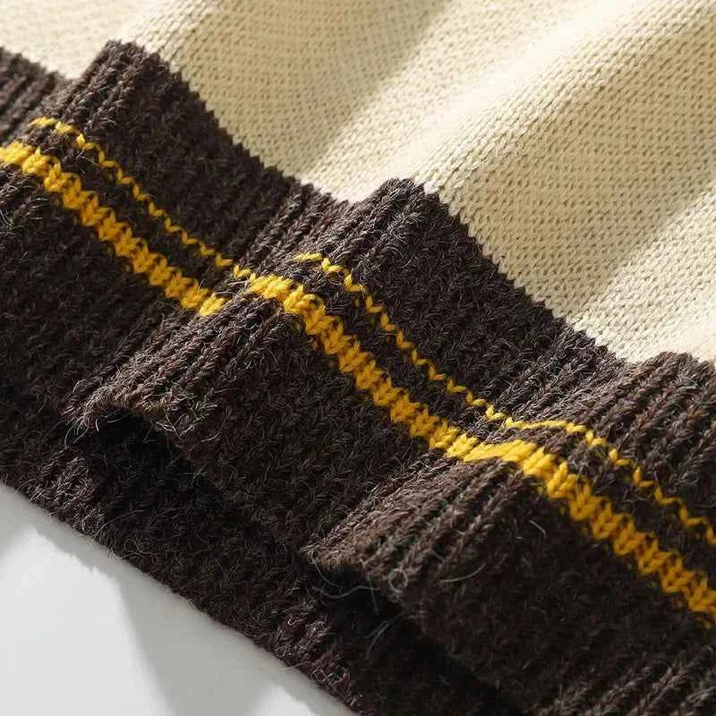 Y2K Retro Van Gogh Painting Knitted Sweater