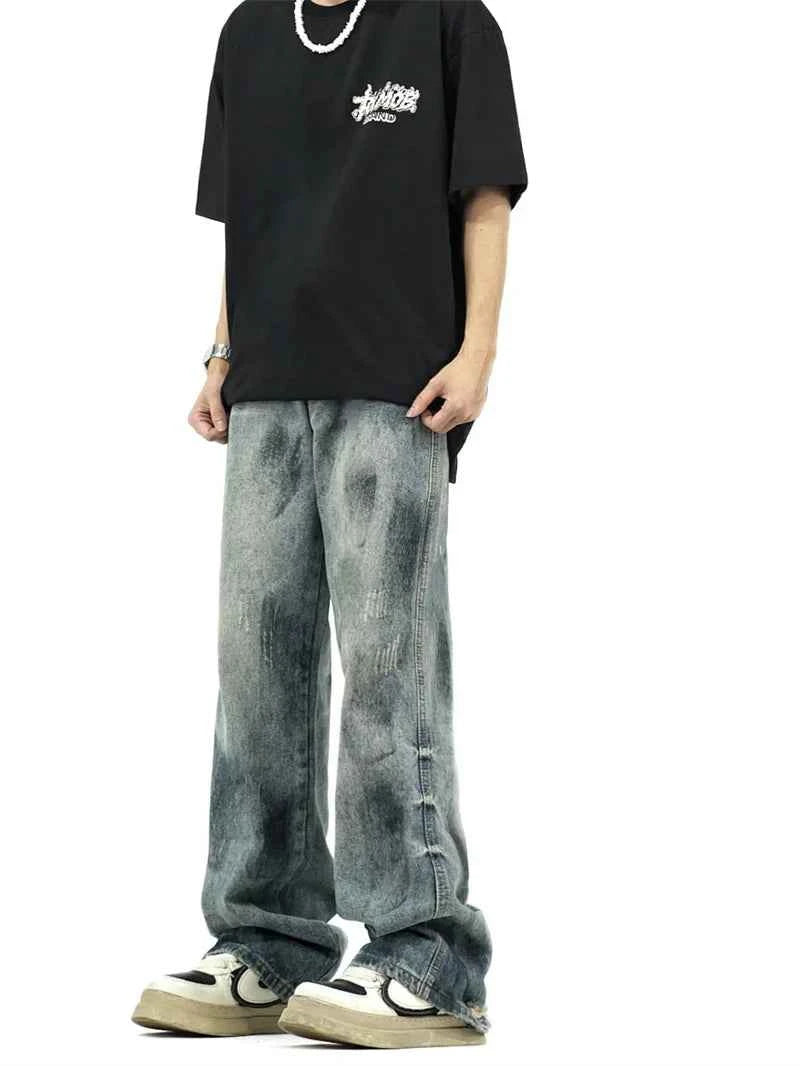 Distressed Vintage Cool Retro Denim Jeans