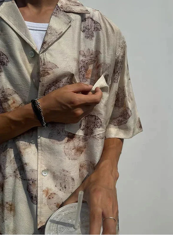 Premium Y2K Oversize Grid Pattern Half Sleeve Shirt - Luxuryurbanwear