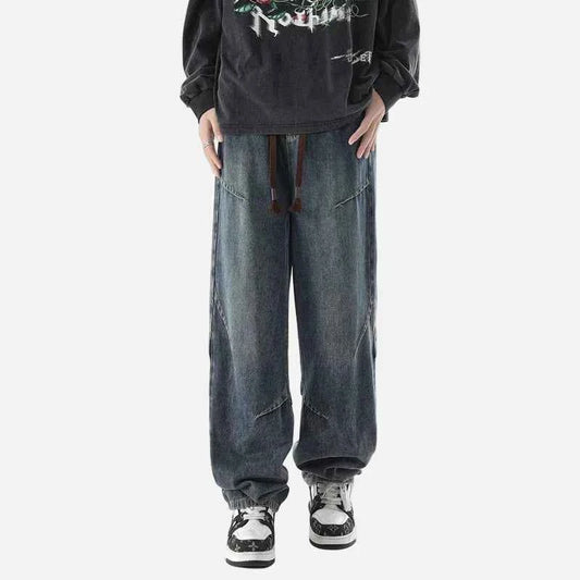 Autumn American Style Baggy Workwear Jeans