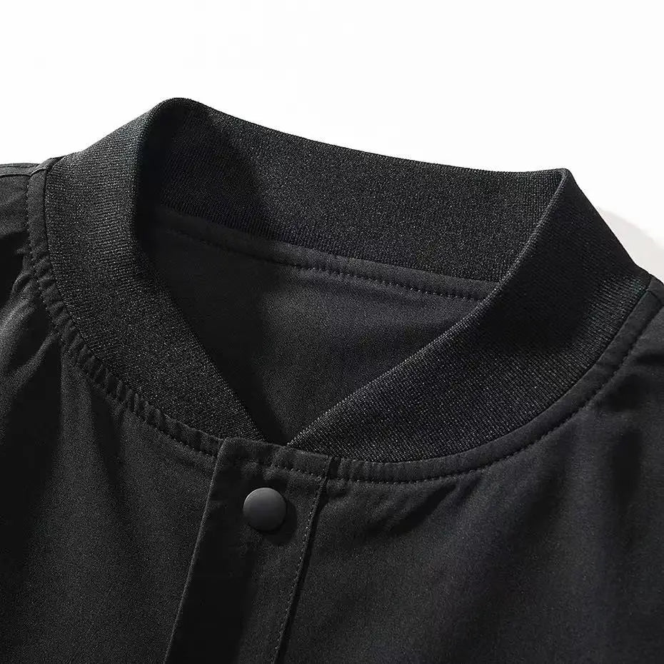 Devil Skull Button-Up Bomber Jacket