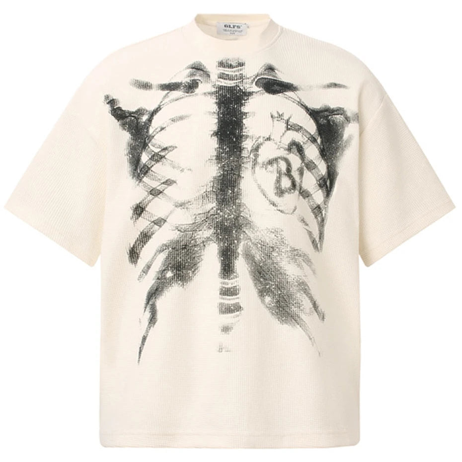Skeleton Graphic  Streetwear Oversized T Shirt