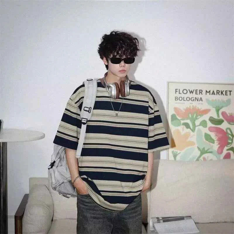 Vintage American Retro Striped T-Shirt