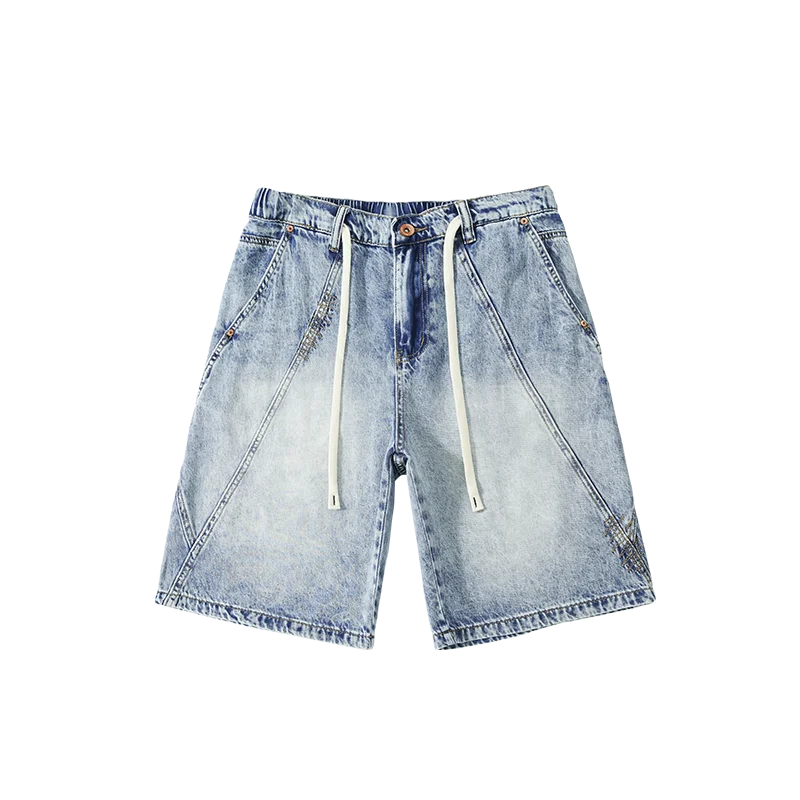 Summer Essential Lightweight Elastic Waist Denim Short - Luxuryurbanwear