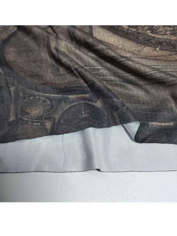 Renaissance Print Vintage Long Sleeve T-shirt