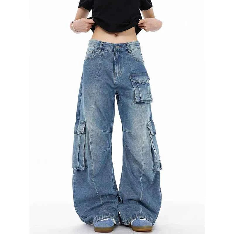 Insulated Y2K Japanese Style Cargo Grunge Jeans