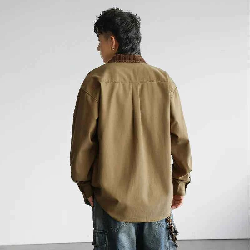 Signature Stylish Oversize Loose Casual Long Sleeve Shirt