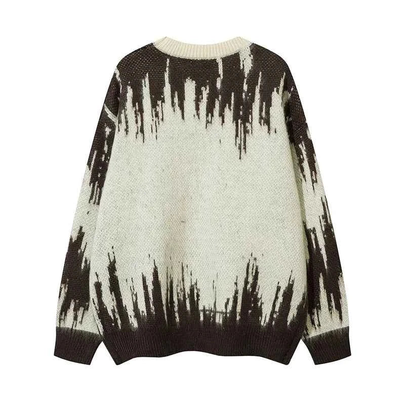 Autumn Chic Retro Letter Knitted Sweater