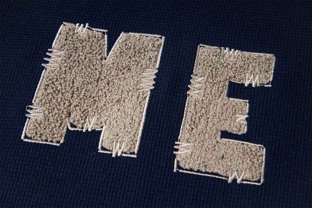 Contrast Paneled Retro Loose Fit Letter Embroidery Sweatshirt