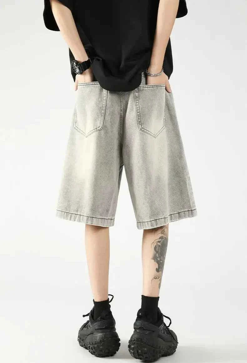 Streetwear Loose Straight Leg Denim Short