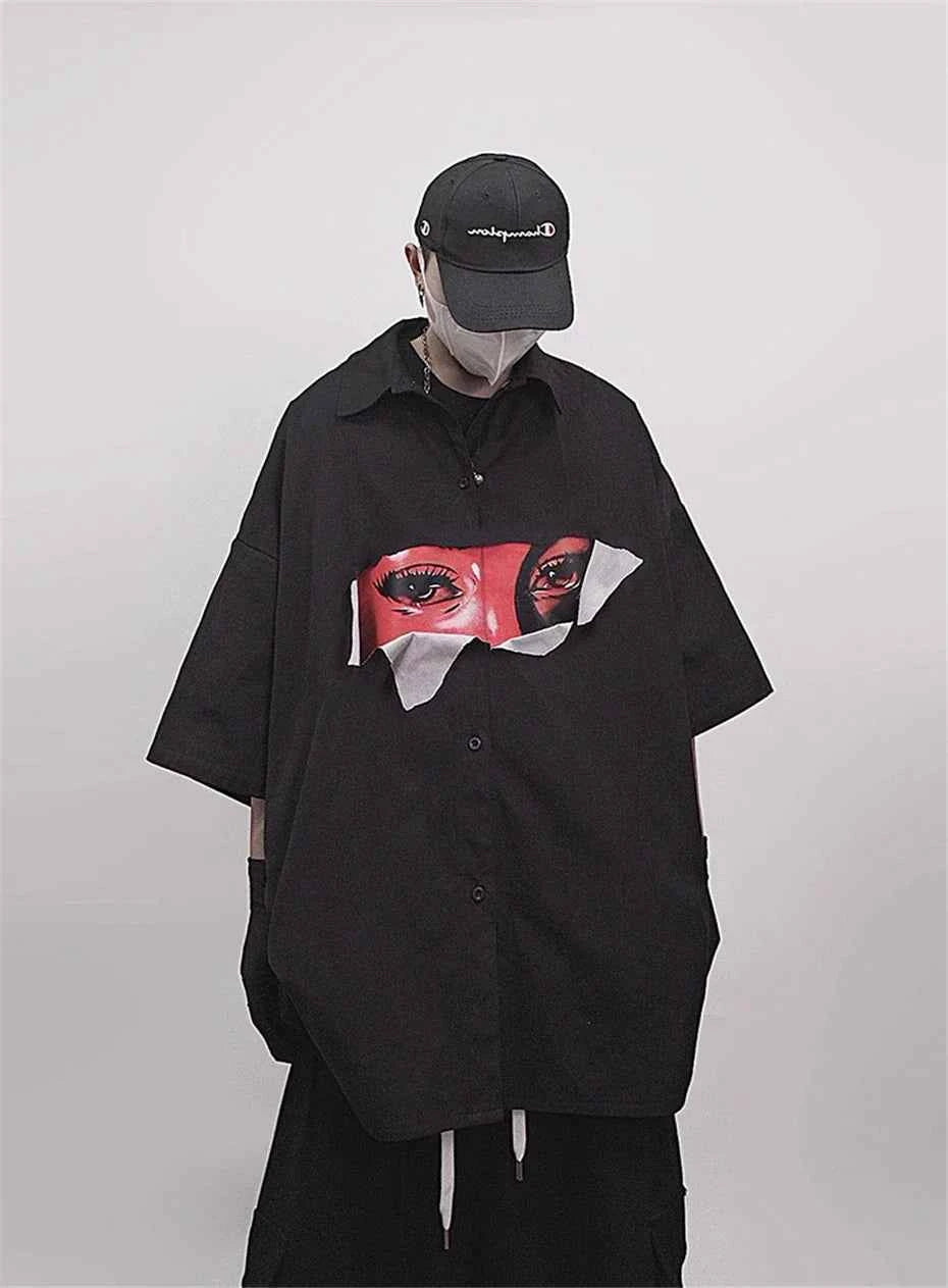 Vintage Hip Hop Punk Oversized Shirt