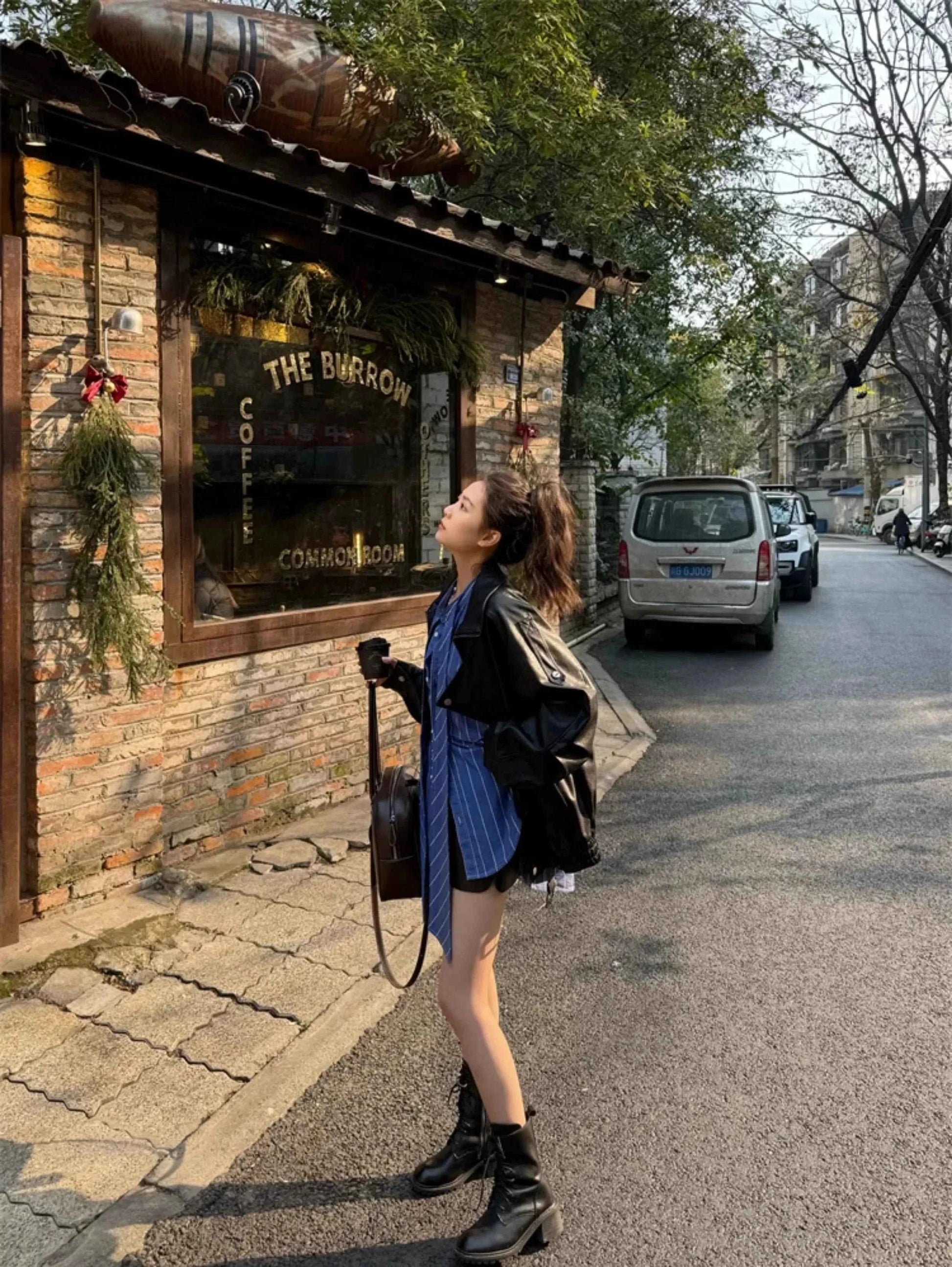 Women Cool Spring Black Leather Jacket