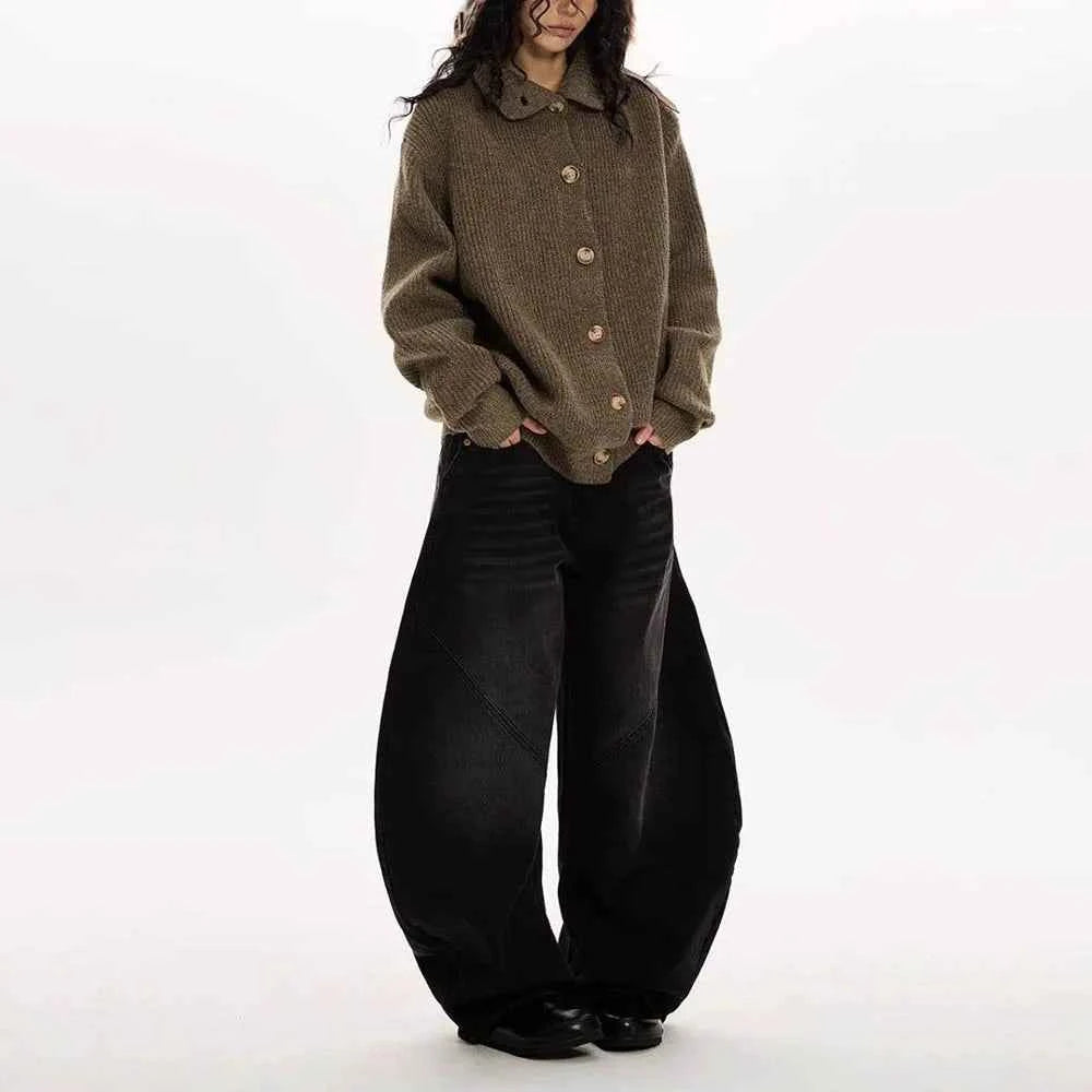 Unique Loose Knitted Long Sleeve Cardigan