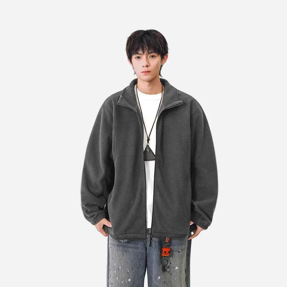 Warm Comfortable Casual Full Zip Fleece Jacket