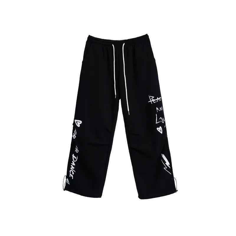 Graffiti Black Dance Casual Sweatpants