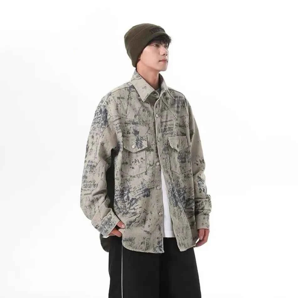 Zenith American High Street Tie Dye Denim Jacket
