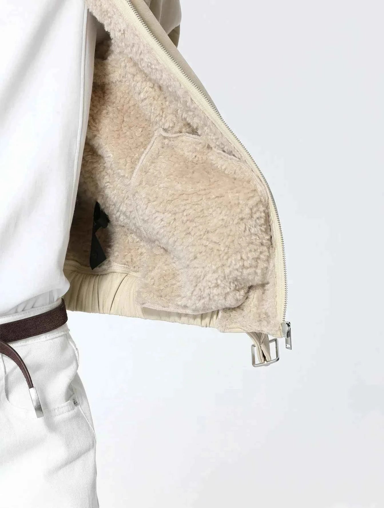 Effortless Warm Fleece Lined Leather Jacket