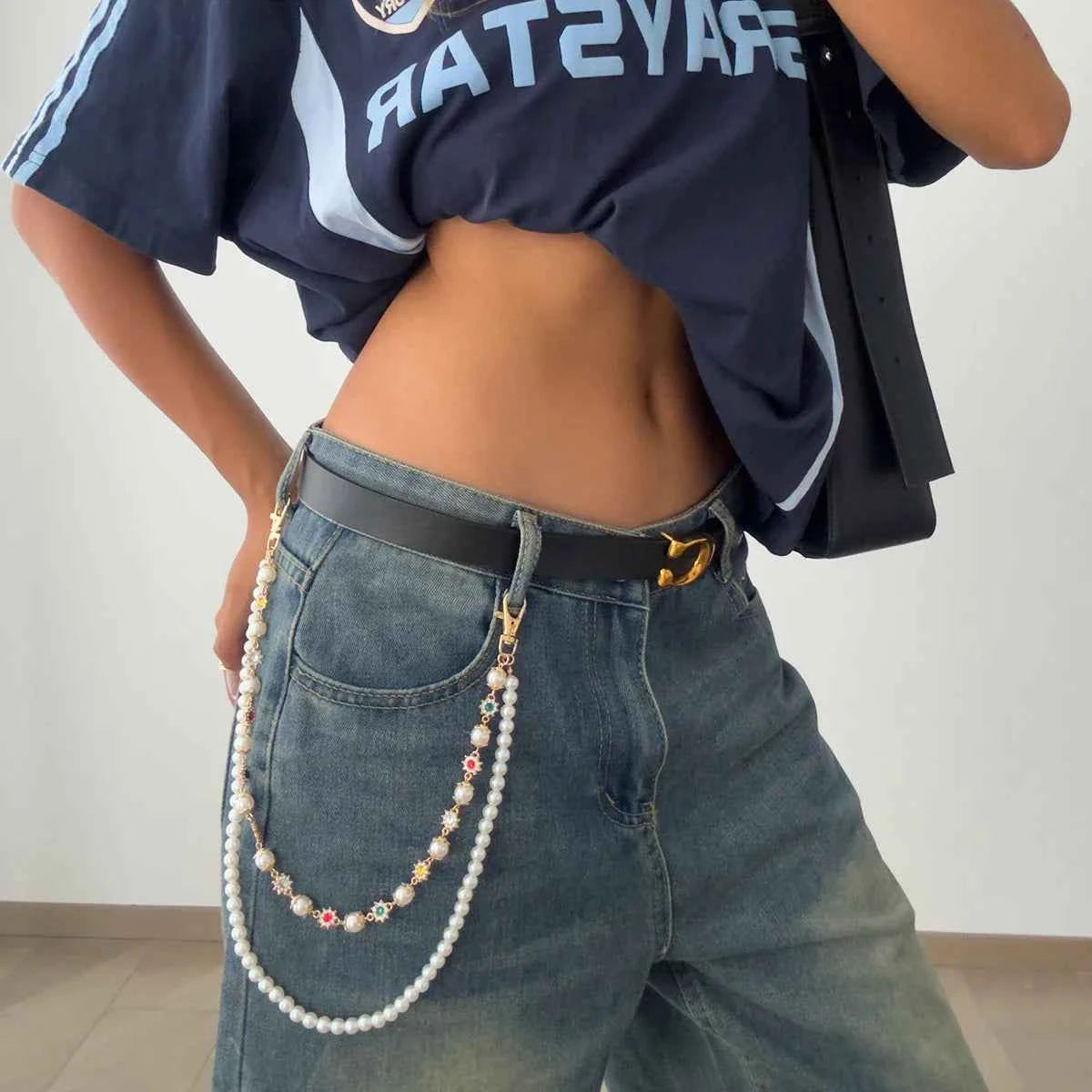 Bohemian Pearl Rhinestone Exquisite Waist Chain