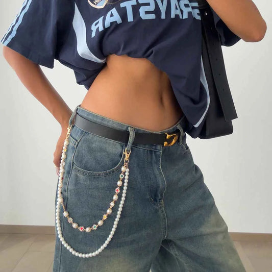 Bohemian Pearl Rhinestone Exquisite Waist Chain