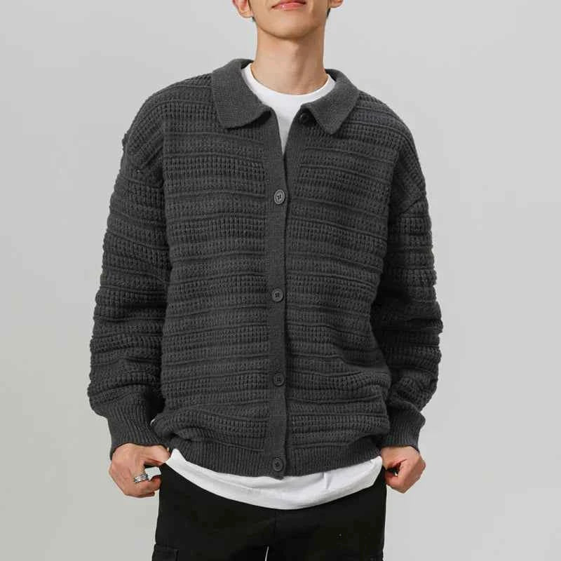 Fashionable Retro Loose Knitted Stripe Sweater