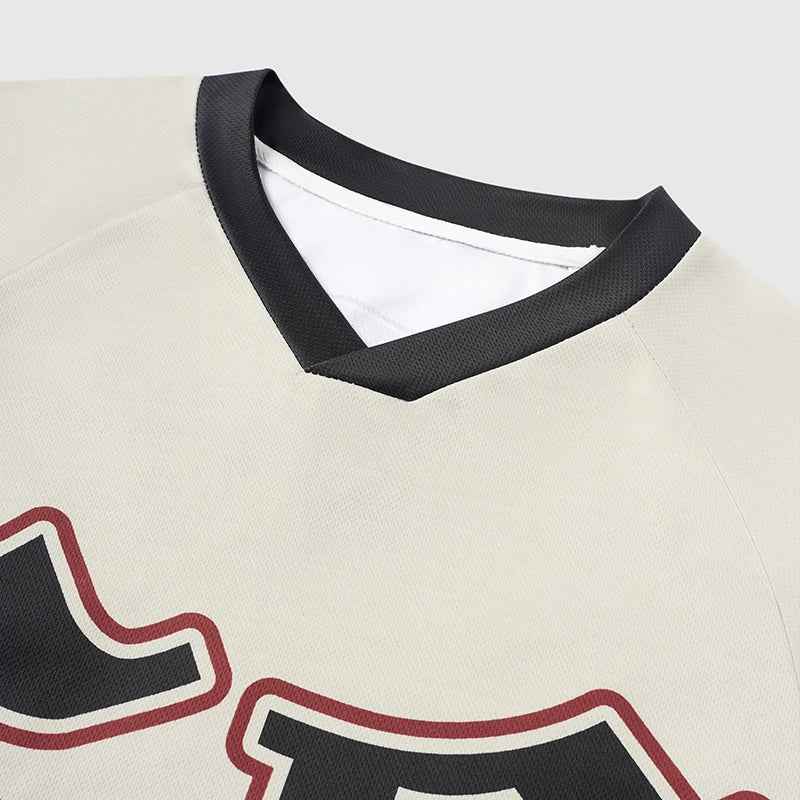 Retro Oversized Letter Printed Long T-Shirt