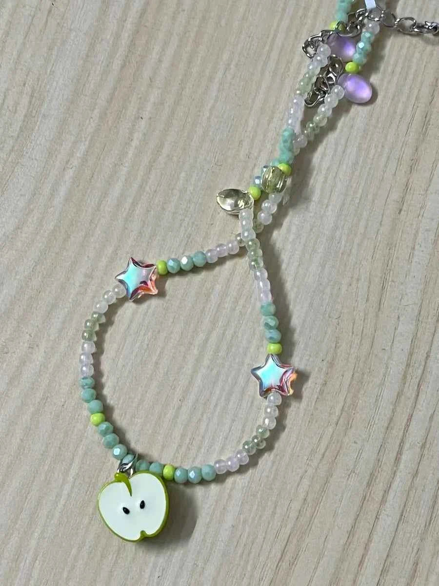 Green Apple Bead Handmade Necklace
