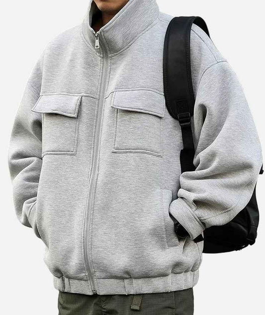 Y2K Spring Oversized Solid Color Cotton Jacket