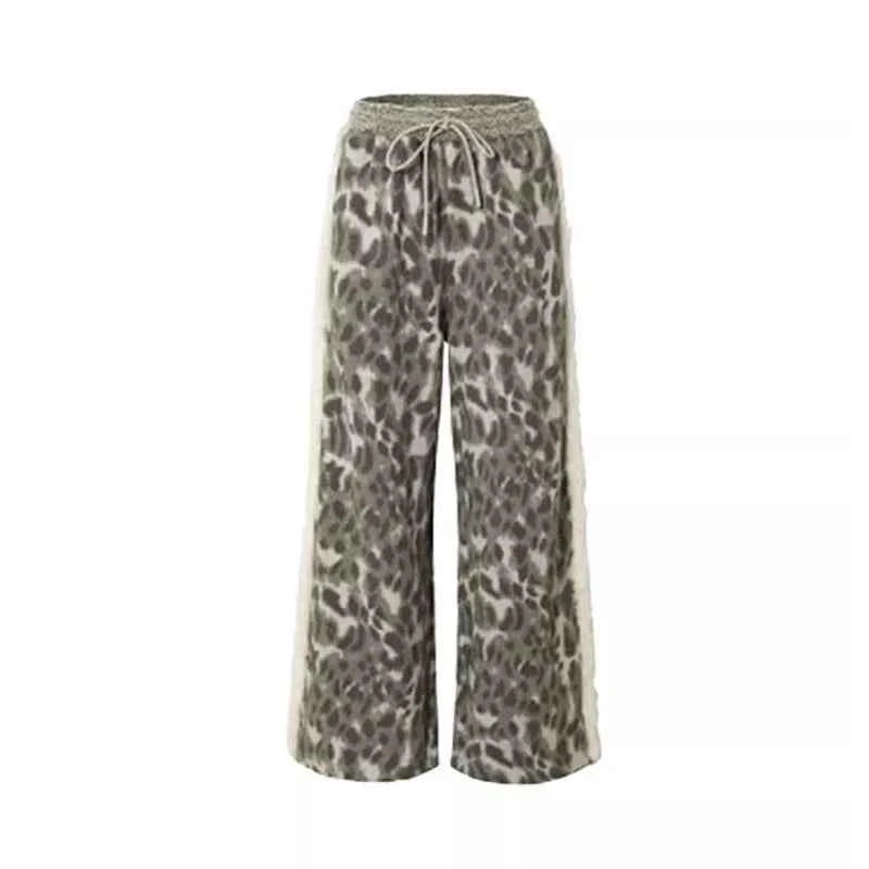 Leopard Print Faux Fur Sweatpant