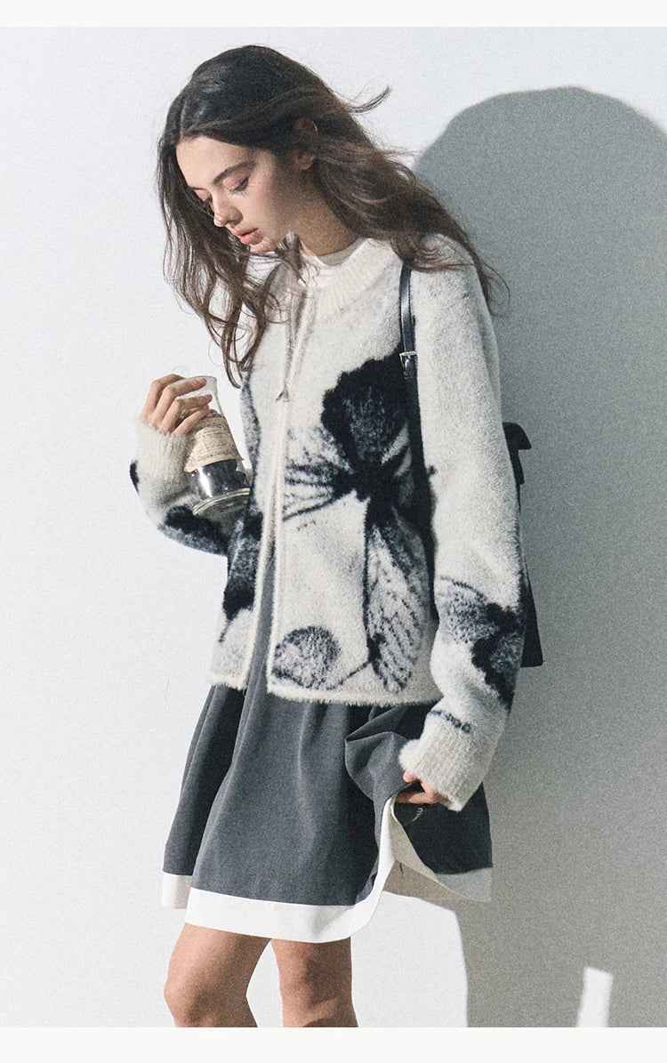 Versatile Slimming Casual Butterfly Pattern Cardigan