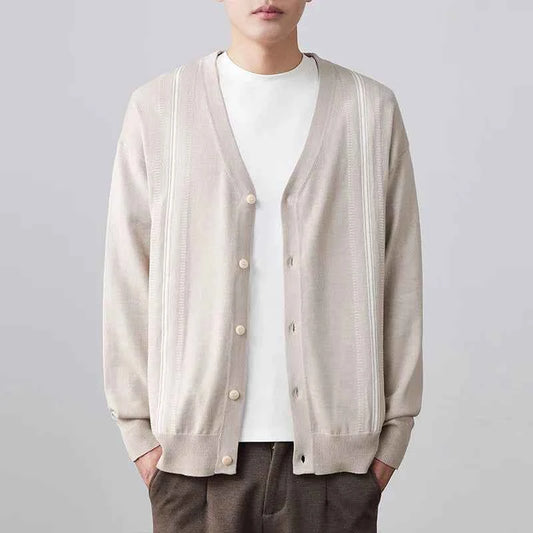 Retro Korean Style Patchwork Long Sleeve Cardigan