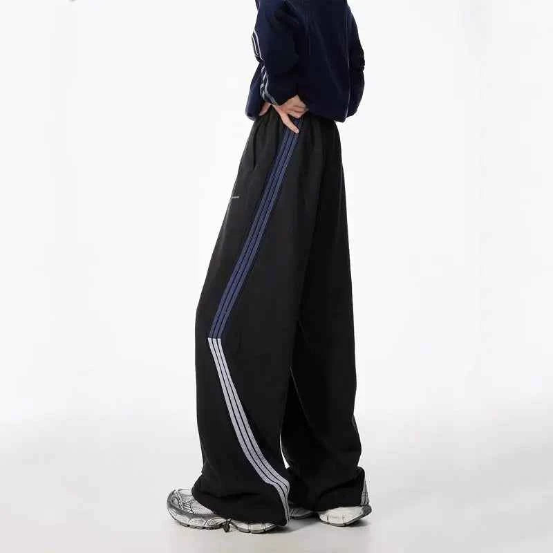Drawstring Striped Winter High Street Pants
