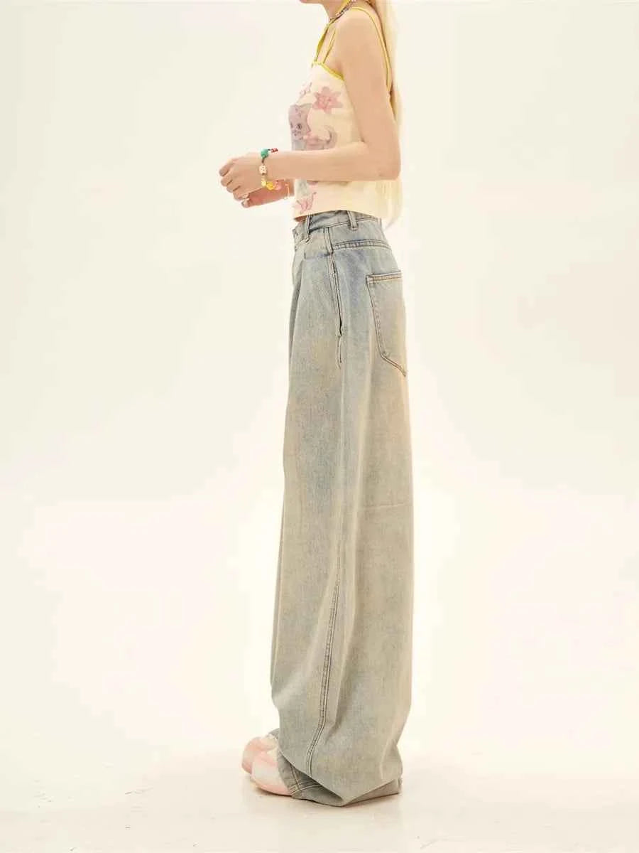 Retro Baggy Low Waisted Wide Leg Jeans