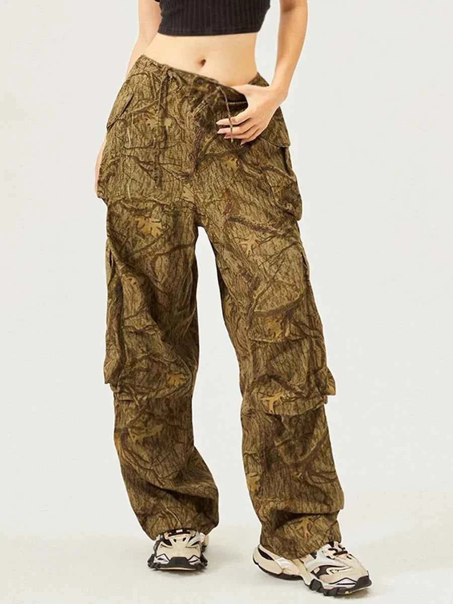 Twotwinstyle Hit Color Loose Spliced Jeans