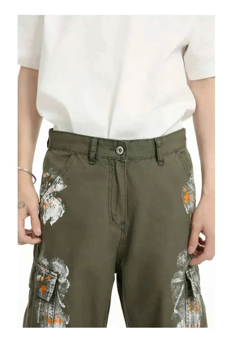 Stylish Retro New Painted Cargo Pants