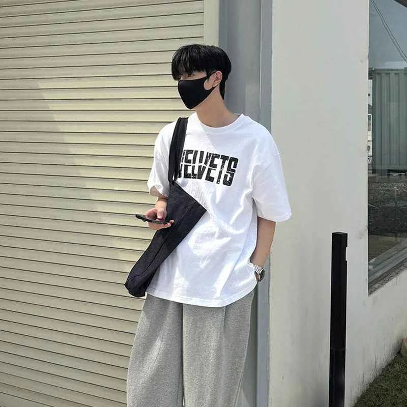 Streetwear Cool Bold Velvets Typography Casual T-Shirt