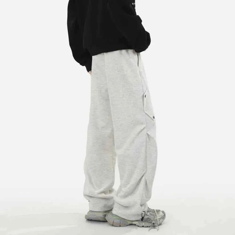 Fashionable Plain Genderless Cargo Pants