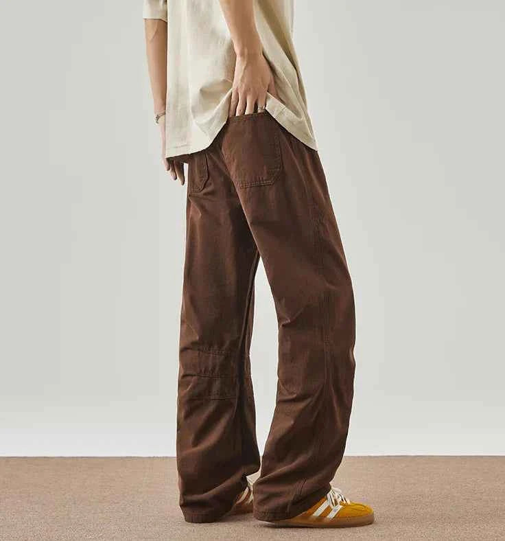 Streetwear Maillard Brown Boyfriend Denim Jeans
