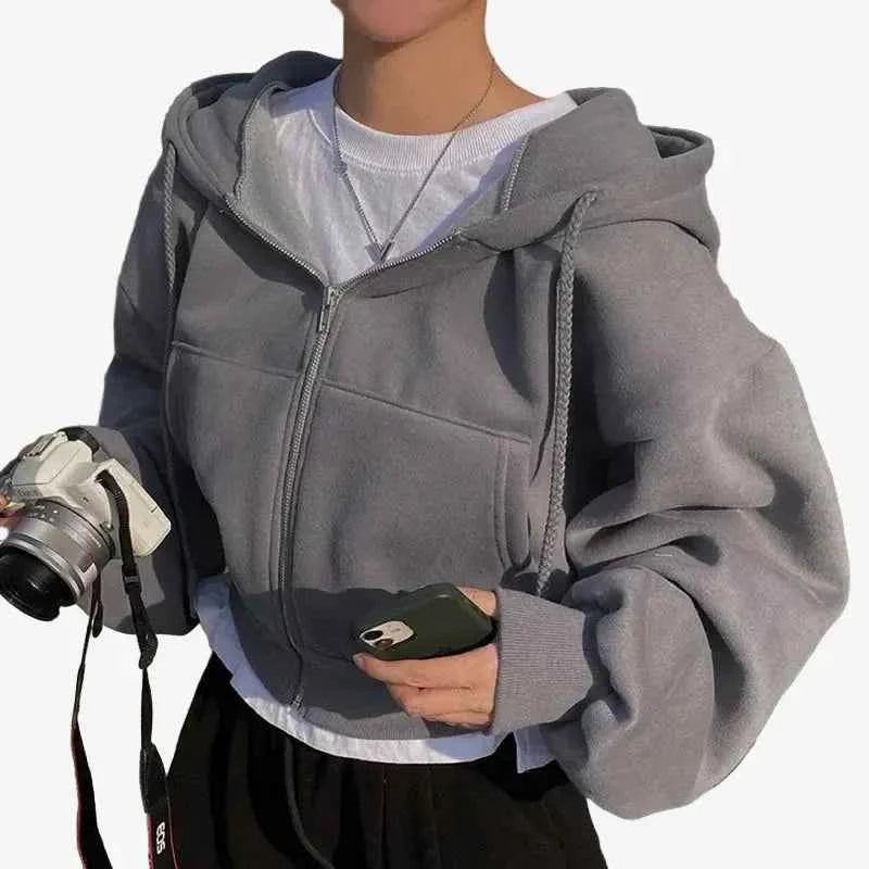 Zip Up Hoodie Layered