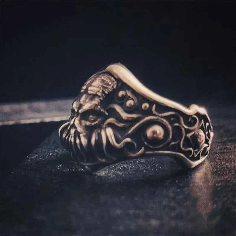 Gothic Handmade Retro Cthulhu Silver Ring