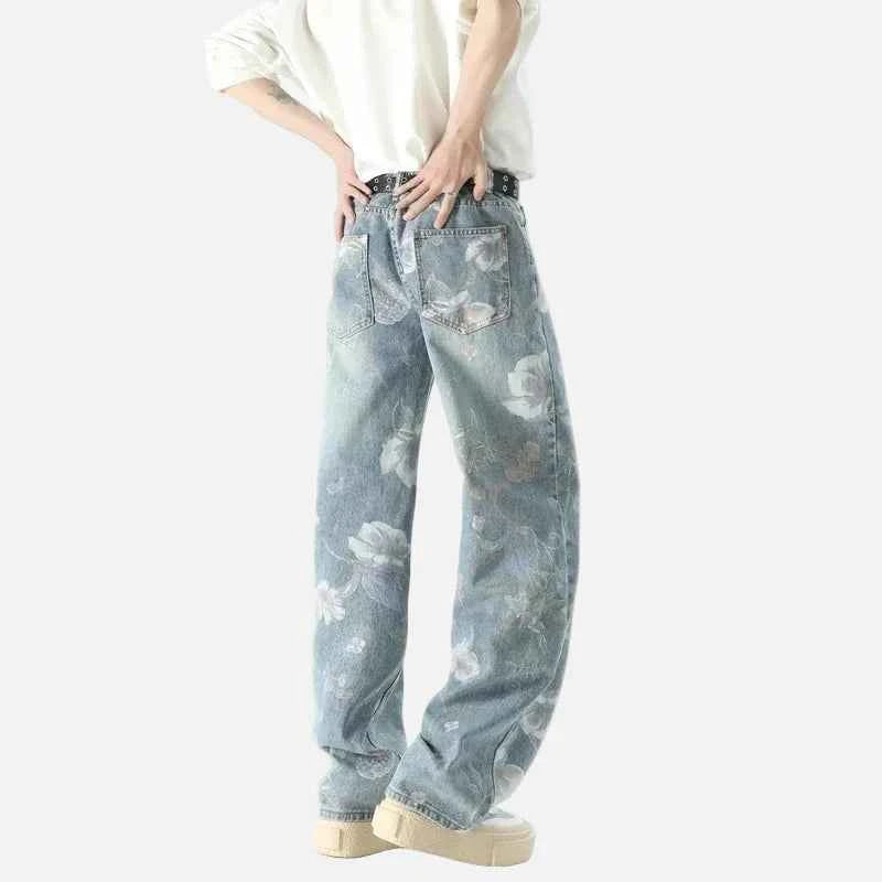Y2K Elevated Graffiti Baggy Denim Jeans