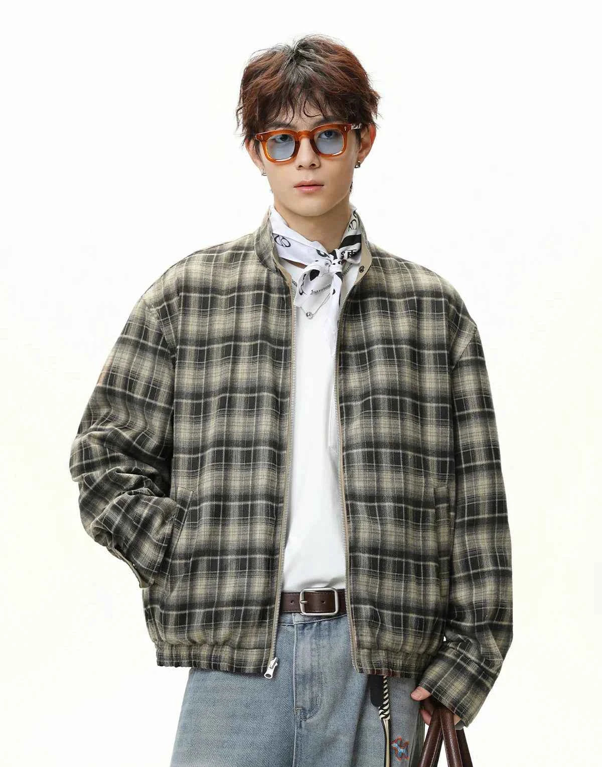 Versatile Reversible Plaid Harrington Jacket