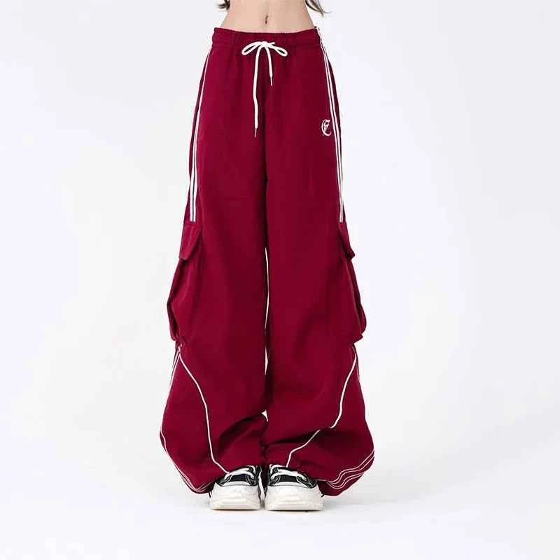 Vintage American Style Hip Hop Cargo Sweatpants
