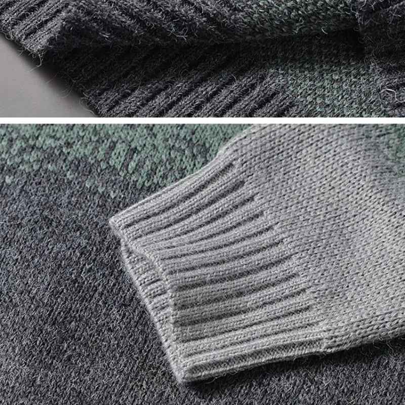 Stylish Screw Thread Round Neck Knitted Sweater