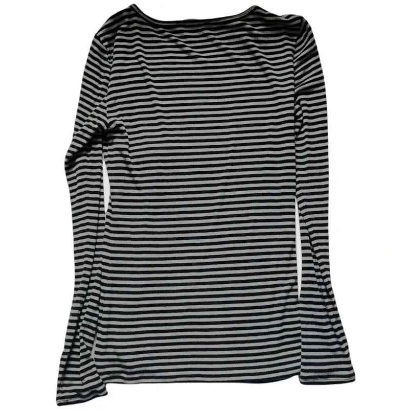 Vintage Striped Slim Fit Long T-Shirt