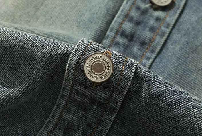 Snowflakes Heavyweight Denim Cargo Jacket