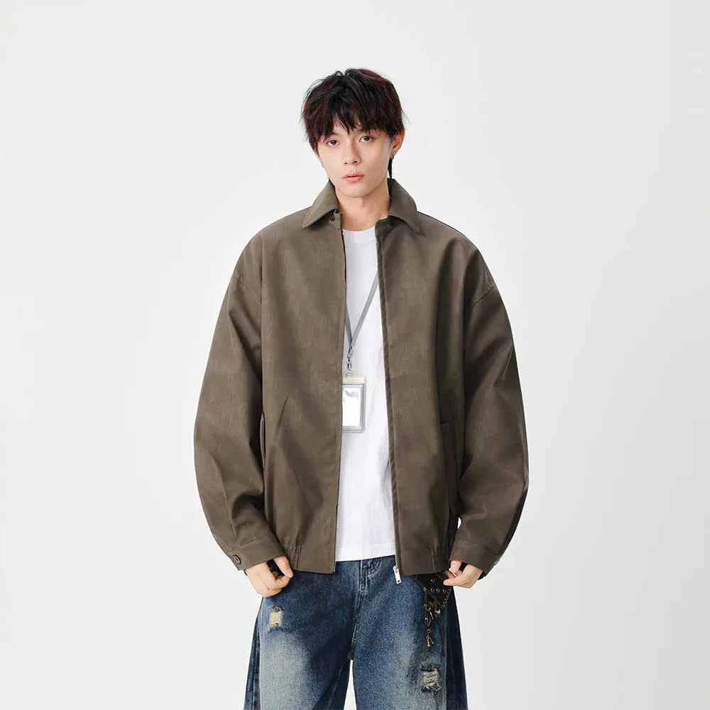 Insulated Faux Leather Loose Fit Jacket