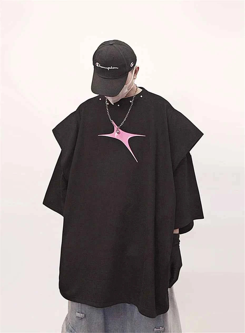 Streetwear Stars Print Graphic T-Shirt