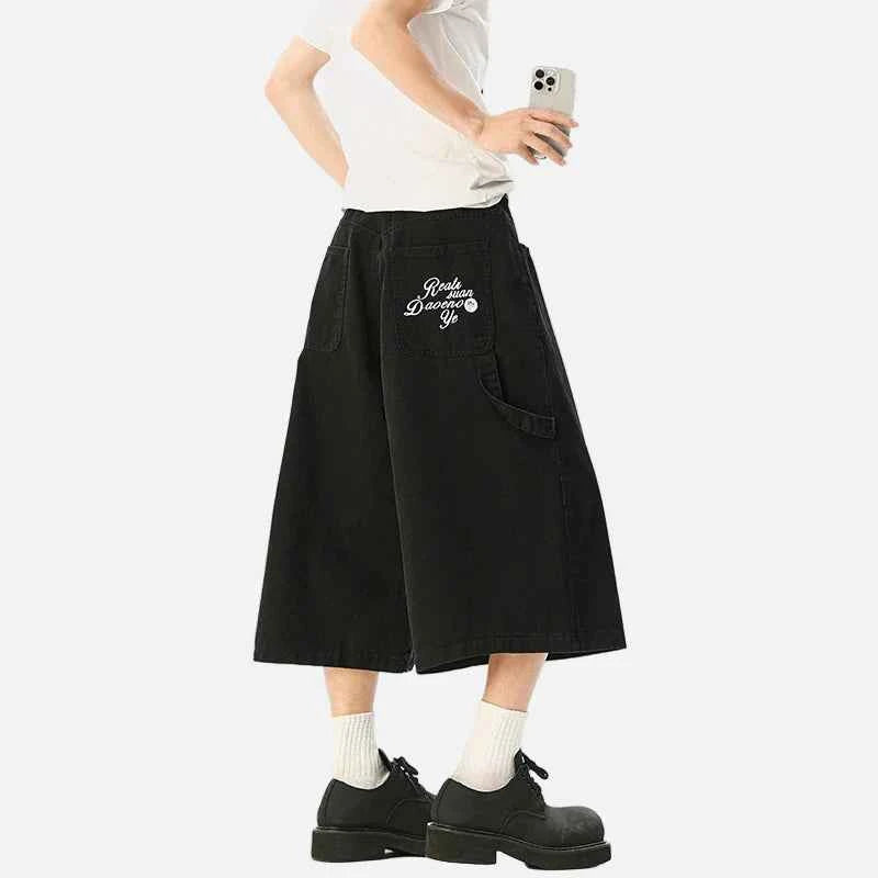 Y2K Workwear Embroidered Cargo Jorts